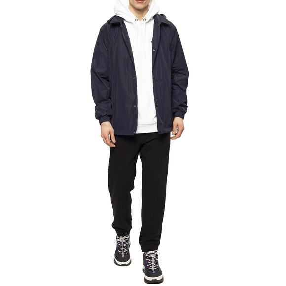 NIB BURBERRY UNION NAVY LEATHER MESH RED LOGO LOW TOP SNEAKERS 11 US 44 ITALY - Picture 3 of 12